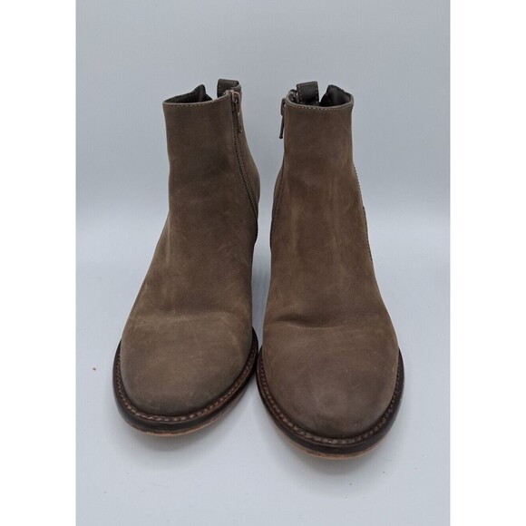 Blondo Nivada Waterproof Taupe Leather Ankle Boots Zipper Size Women's 6.5 - Picture 2 of 11